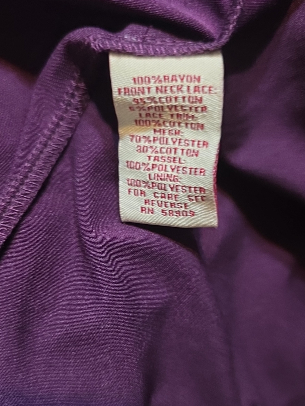 Reba Moonlight bliss  deep Plum Maxi Dress with Smocked Waist and Tie - Picture 7 of 7